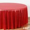 RED Sequined 120" ROUND TABLECLOTH Designer Wedding Party Catering Linens